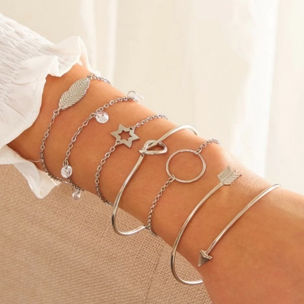 ⭐3/$30 | 6-Piece Star, Feather, & Knot Bracelets
